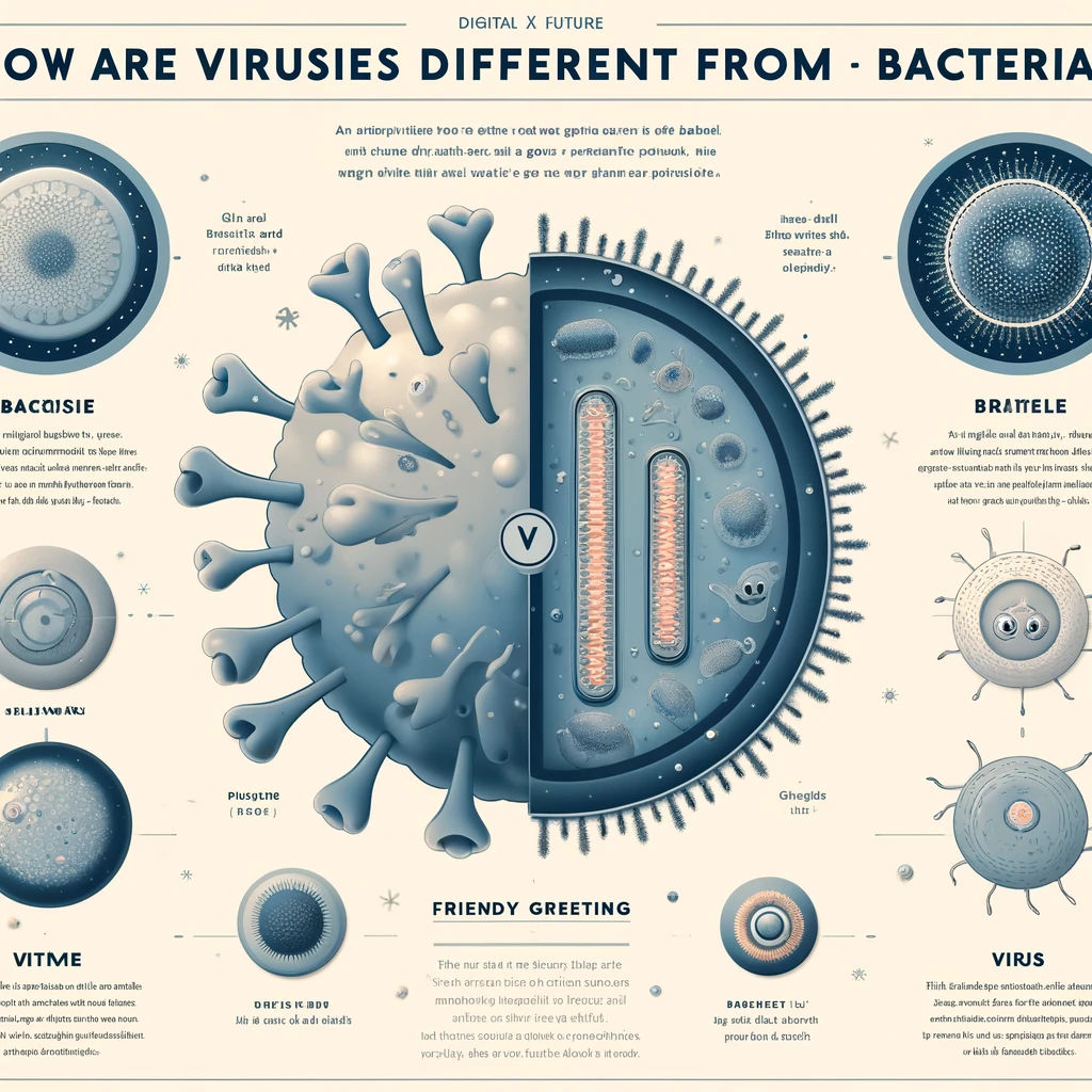 how are viruses different from bacteria apex